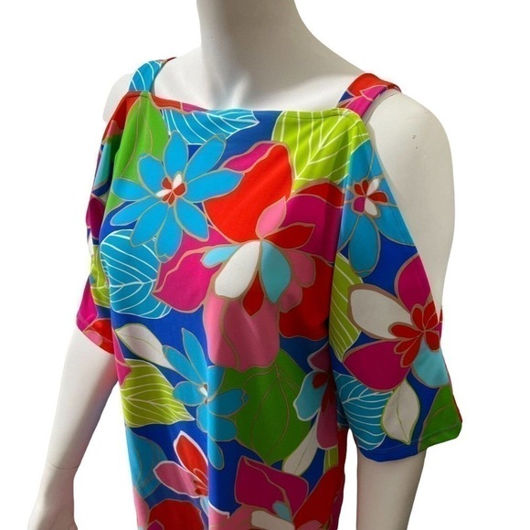 Jude Connally Women's Size S Lyla Bell Sleeve Mini dress Floral Americana print - Picture 2 of 8